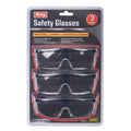 0571-0 - 3-PC SAFETY GLASSES SET, ANTI SCRATCH