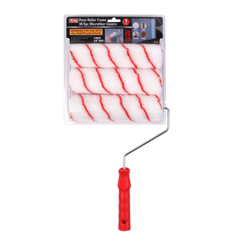 0992-0 - 9-PC PAINT ROLLER FRAME W/ 3 MICROFIBER COVERS