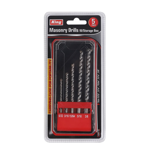 1257-0 - 5-PC MASONRY DRILL BIT W/ CASE