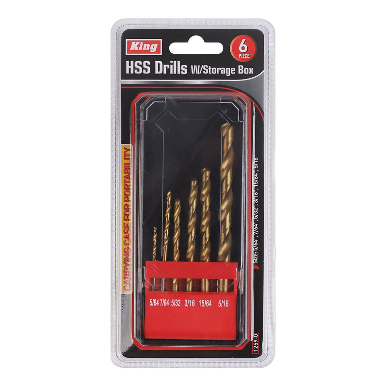 1259-0 - 6-PC HSS DRILL BIT SET