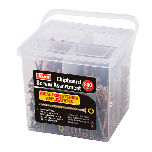 800 PC Chipboard Screw Assortment - 3253-0