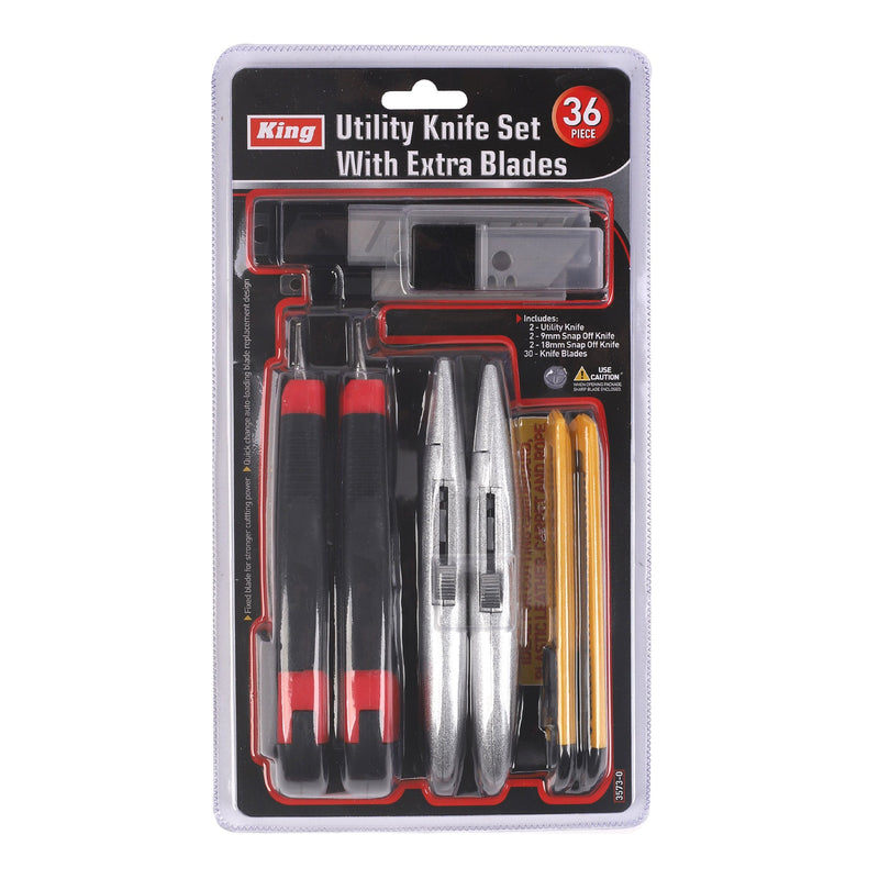 3573-0 - 36-PC UTILITY & SNAP-OFF KNIFE SET
