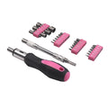3612-0P - 27-PC PINK MULTI-BIT RATCHETING SCREWDRIVER SET