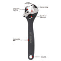 5002-0 - KING XP 10" ADJUSTABLE WRENCH WITH WIDE HANDLE