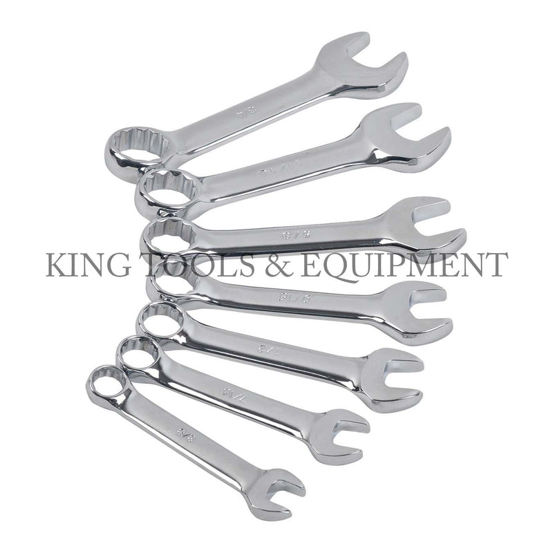 7-pc STUBBY COMBINATION WRENCH SET (3/8" - 3/4") SAE - 0015-0