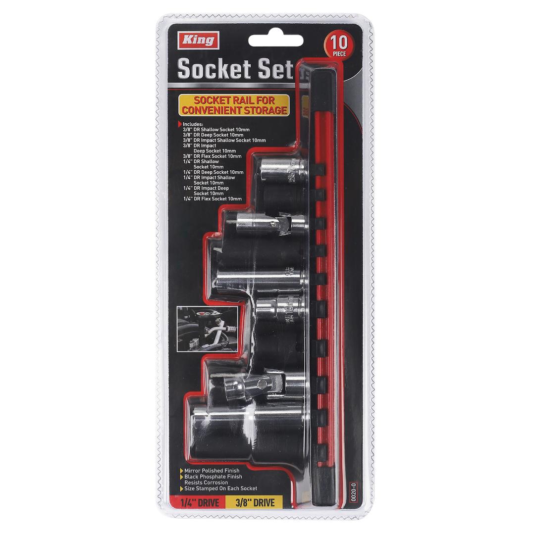 Kiag Socket 0020-0 - 10-PC 10MM SOCKET SET, METRIC – King Tools & Equipment
