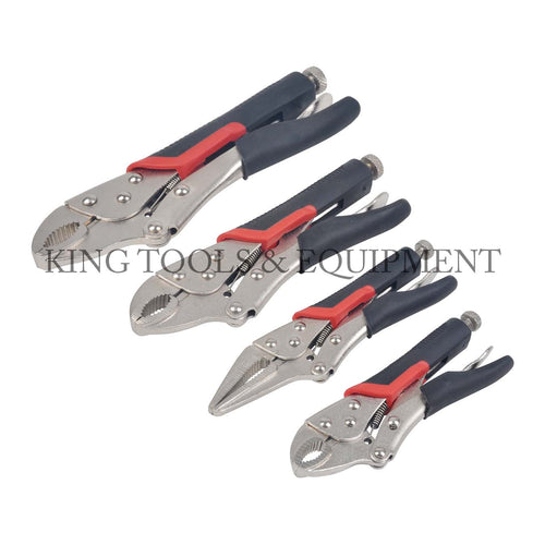 4-pc LOCKING PLIERS SET w/ Cushion Grips - 0064-0