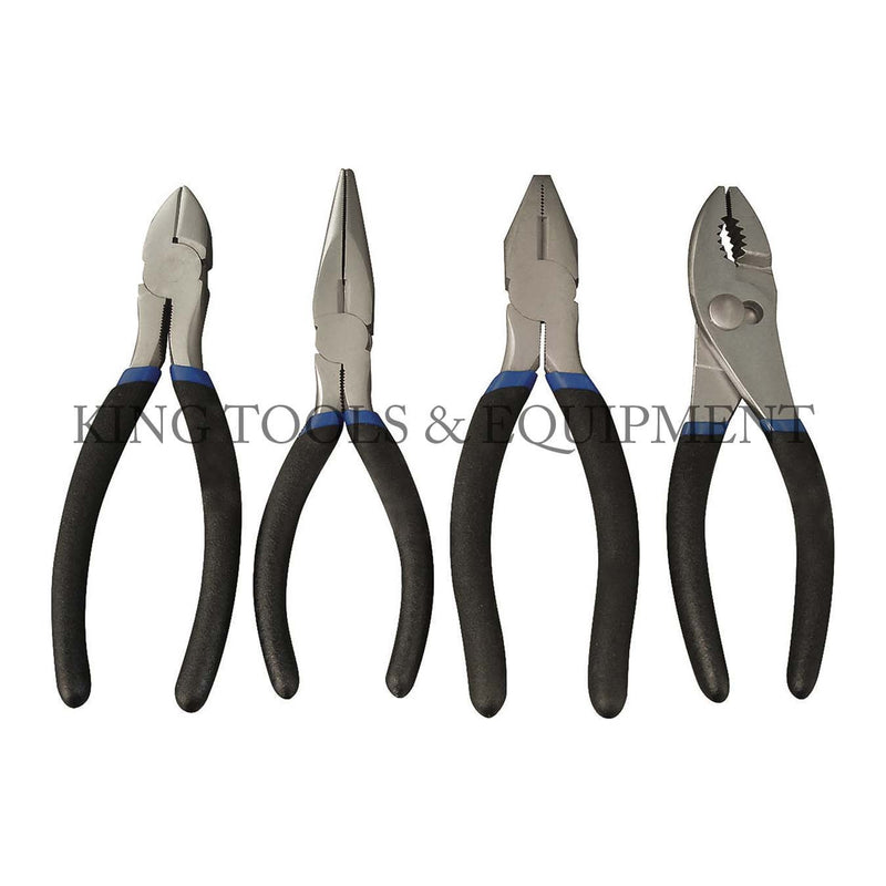 KING 4-pc 6" MIXED PLIERS SET (Straight Long Nose, Diagonal, Linesmans and Slip Joint)