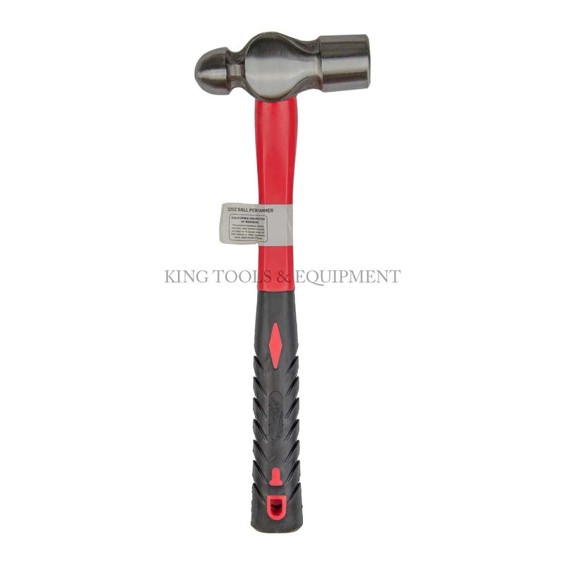 32 oz BALL-PEIN HAMMER w/ Fiberglass Handle - 0092F-0