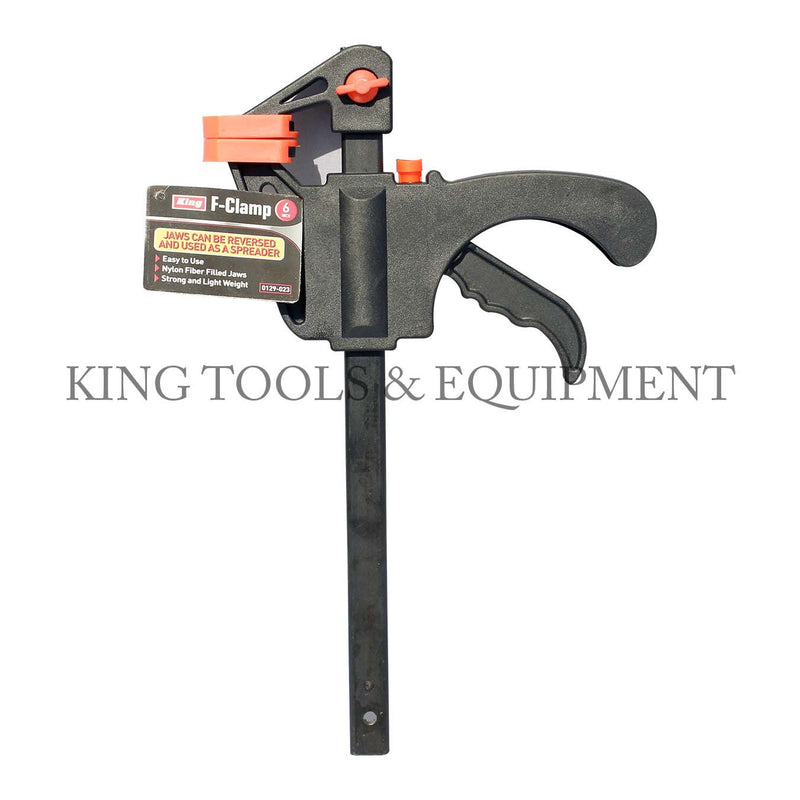 KING 6" F-CLAMP w/ Nylon Fiber Filled Jaws