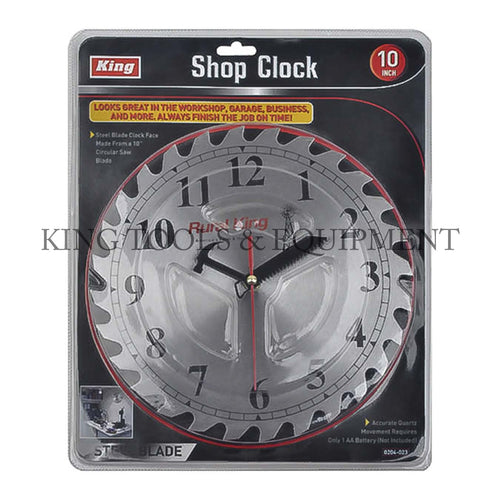 KING 10" Circular Steel Saw Blade SHOP CLOCK