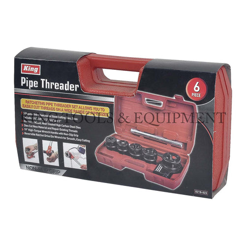 KING 6-pc PIPE THREADER w/ Blow Case (1/4"-3/8"-1/2"-3/4"-1")