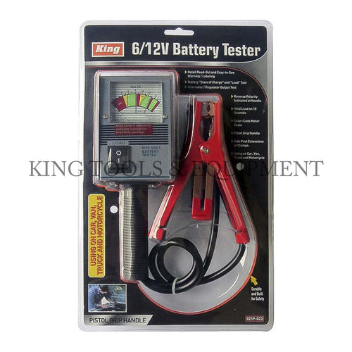 KING 6/12V BATTERY TESTER w/ Pistol Grip Handle