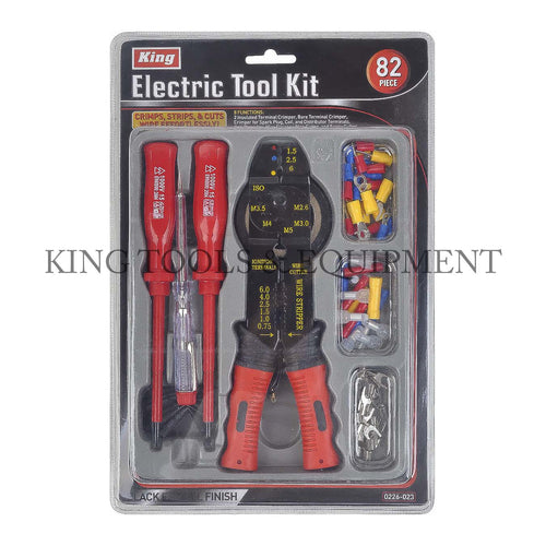 KING 82-pc ELECTRIC CRIMPING TOOL KIT