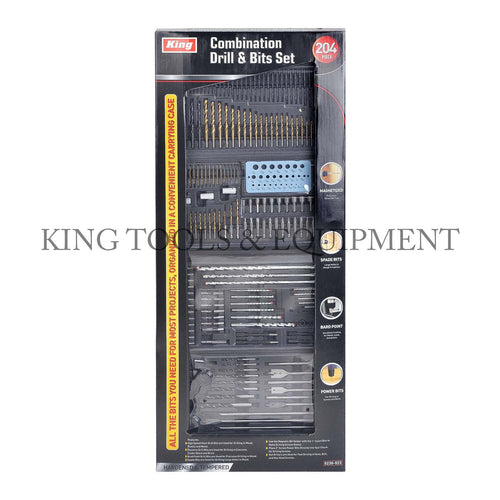 KING 204-pc Complete COMBINATION DRILL and BIT SET
