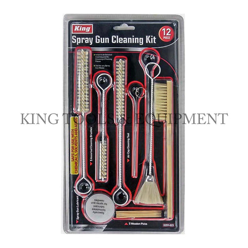 KING 12-pc SPRAY GUN CLEANING KIT