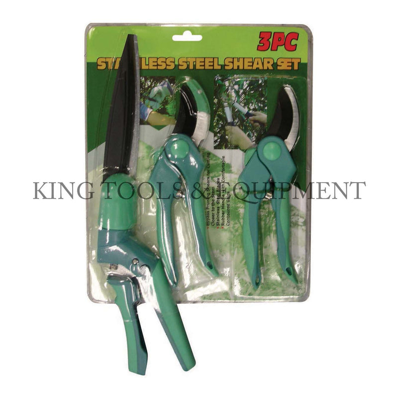 KING 3-pc STAINLESS STEEL SHEAR Gardening Set