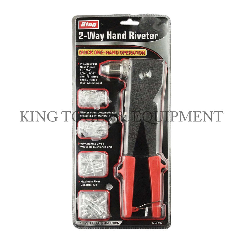 KING 2-Way HAND RIVETER (1/16" - 5/64" - 3/32" - 1/8")