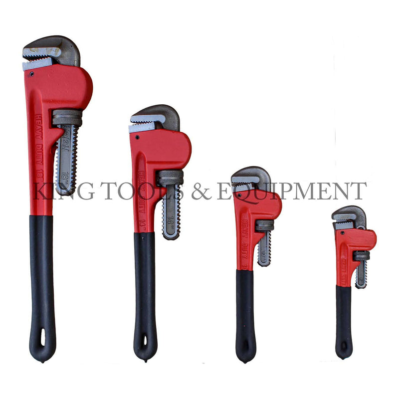 KING 4-pc PIPE WRENCH (18" 14" 10" 8")