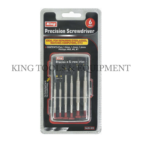 KING 6-pc PRECISION SCREWDRIVER SET w/ Case