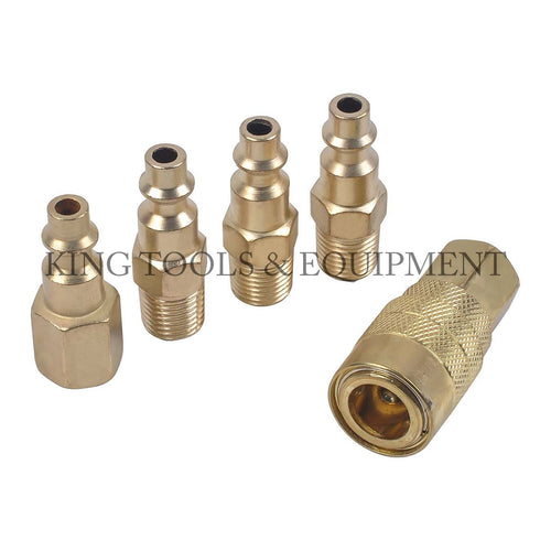 KING 5-pc QUICK COUPLER SET, Fit 1/4" NPT Tools