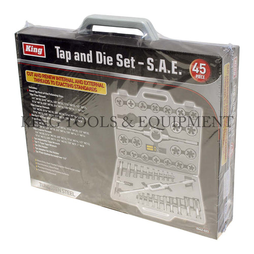 KING 45-pc TAP and DIE SET w/ Case, SAE