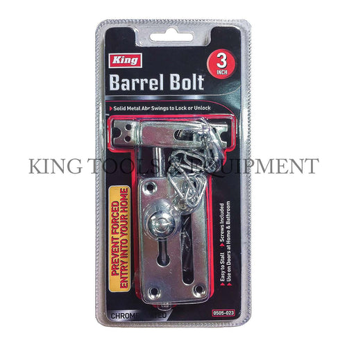 KING 3" DOOR BARREL BOLT