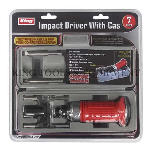 KING 7-pc IMPACT DRIVER SET w/ Case