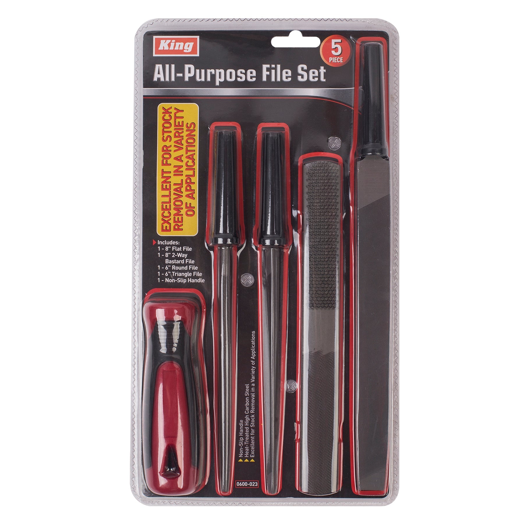 File Purpose Order 0600-0 - 5-PC ALL-PURPOSE FILE SET – King Tools & Equipment