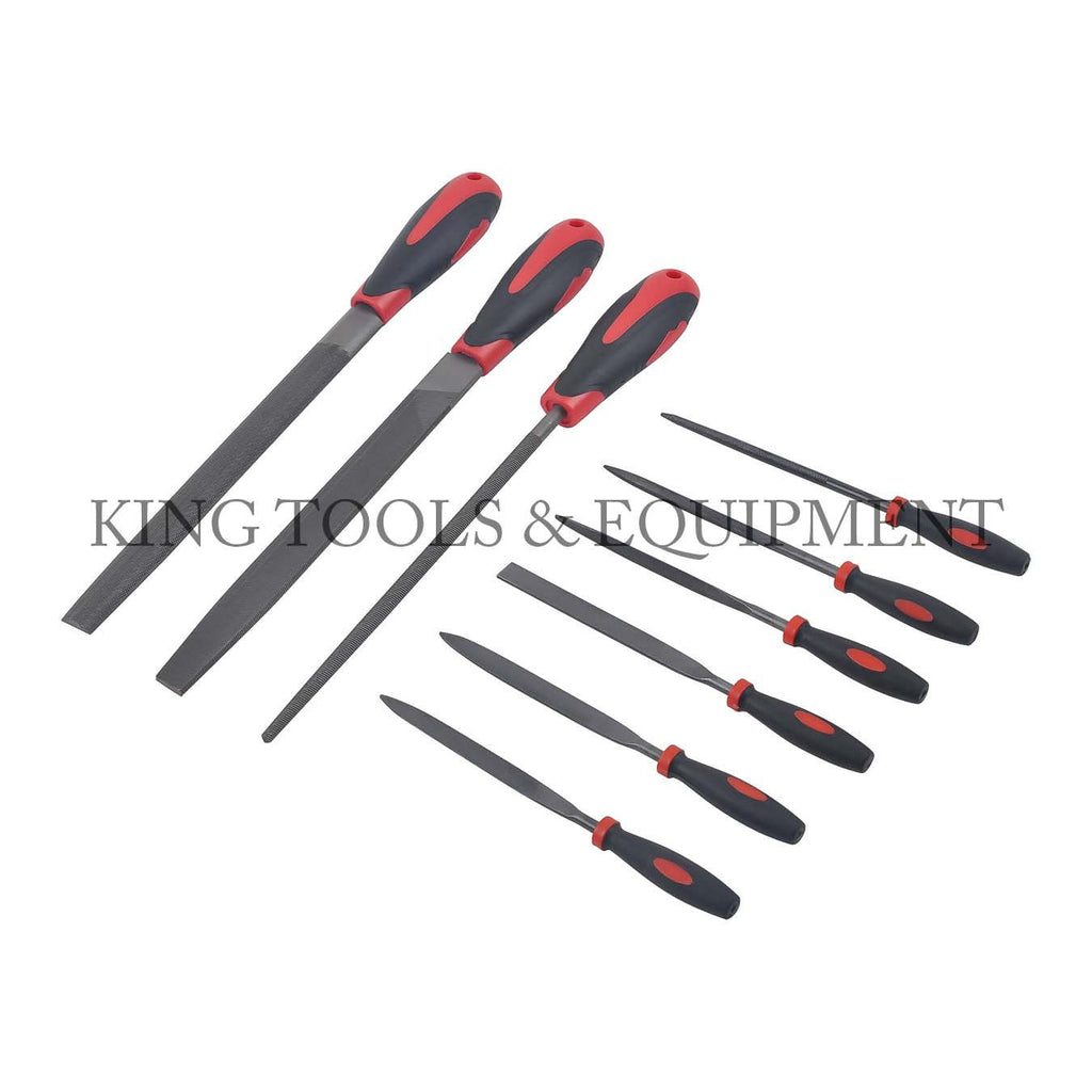 9-pc Assorted HAND FILE SET w/ Handle - 0603-0 – King Tools & Equipment