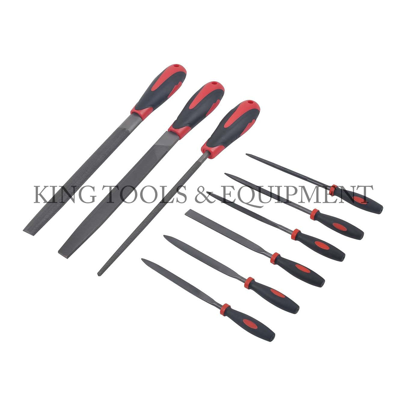 9-pc Assorted HAND FILE SET w/ Handle - 0603-0 – King Tools & Equipment