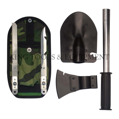 KING CAMPING KIT w/ Shovel, Axe, Saw, Knife and Hammer