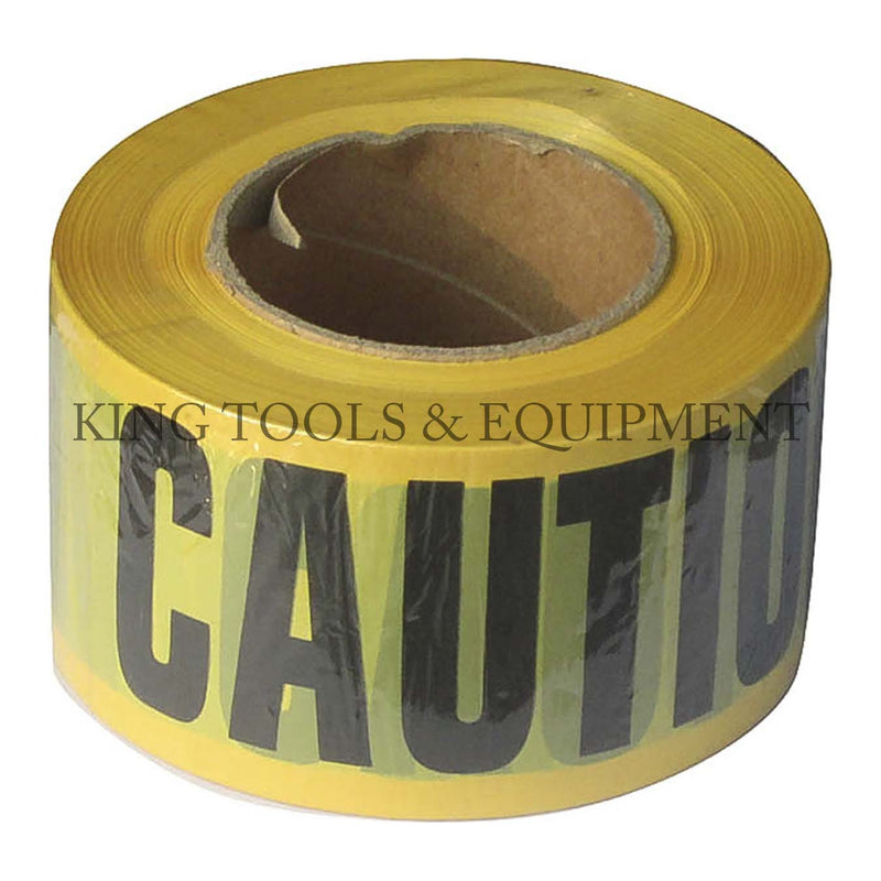 KING 1000' x 3" CAUTION TAPE, Black & Yellow