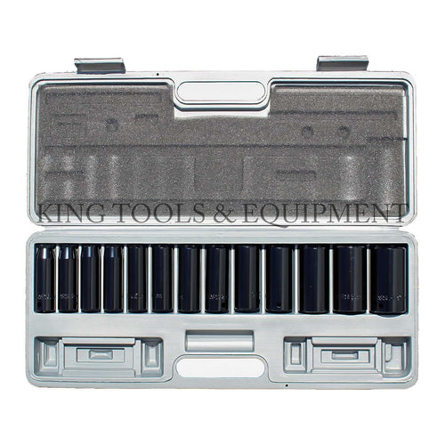 KING 14-pc DEEP SOCKET SET w/ Blow Case (11mm - 32mm) Metric