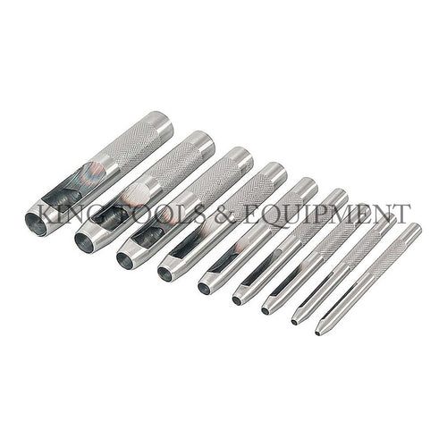 KING 9-pc HOLLOW PUNCH SET (1/8" - 1/2") SAE