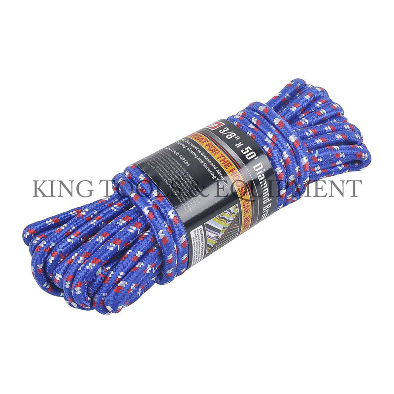 KING 3/8" x 50' Diamond Braided POLY ROPE