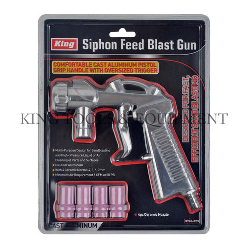 KING Siphon Feed BLAST GUN w/ 4 Replacement Ceramic Tips