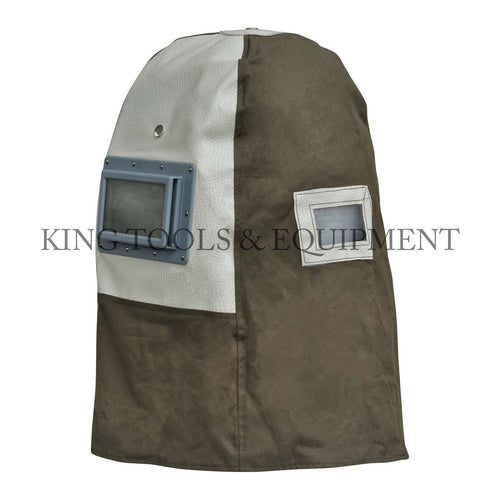 KING Deluxe ABRASIVE BLASTING PROTECTION HOOD w/ Large 4.5" x 2.5" View