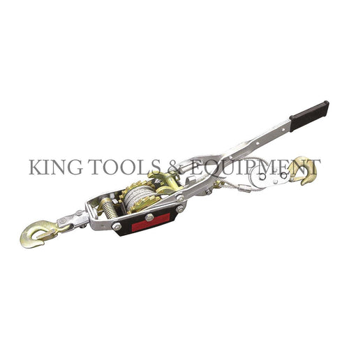 KING 4 Ton Double-Gear HAND PULLER w/ 3 Hooks