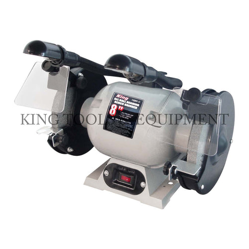 KING 8" BENCH GRINDER w/ Flex. Light, 3/4HP 120V@60Hz 3600RPM