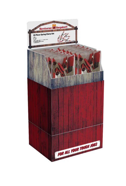 10-PC SPRING CLAMP SET, QUARTER PALLET DISPLAY