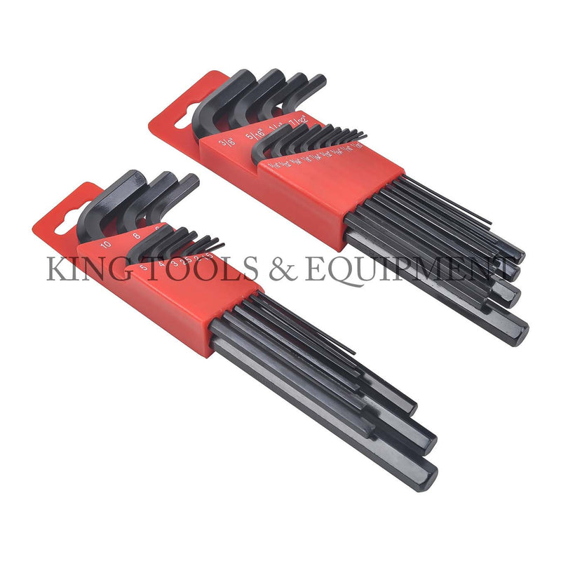 KING 22-pc L-Shaped HEX KEY WRENCH SET, SAE and Metric