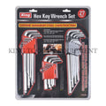 27-pc Assorted L-Shaped HEX KEY WRENCH SET (Ball-End, Torx and Hex) - 1155-0