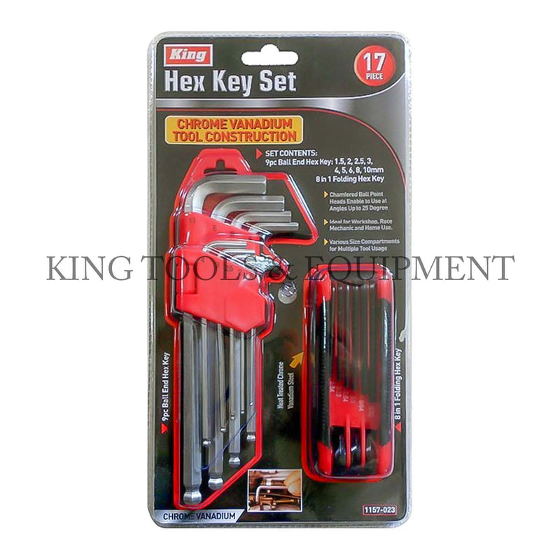 KING 17-pc HEX KEY and SCREWDRIVER SET