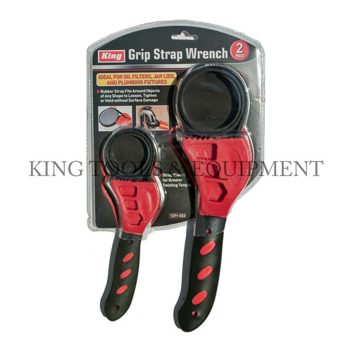 KING 2-pc GRIP STRAP WRENCH SET