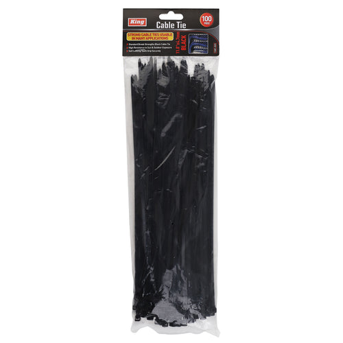 100-PC Cable Tie (11.8" x 4.7mm) Black - 1281-0