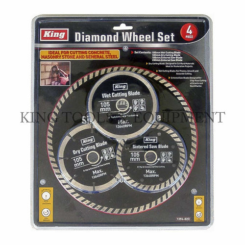 KING 4-pc DIAMOND WHEEL BLADE SET