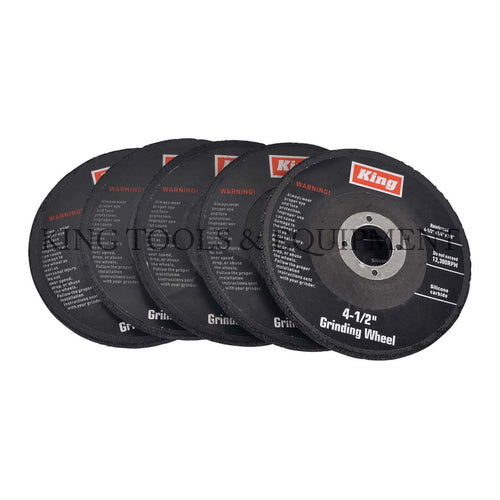 KING 5-pc 4.5" GRINDING WHEEL SET, 13300 RPM Max