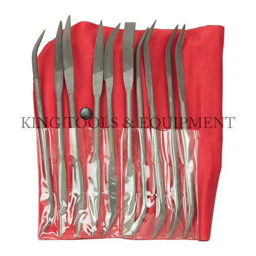 KING 10-pc Assorted NEEDLE RIFFLER FILE SET