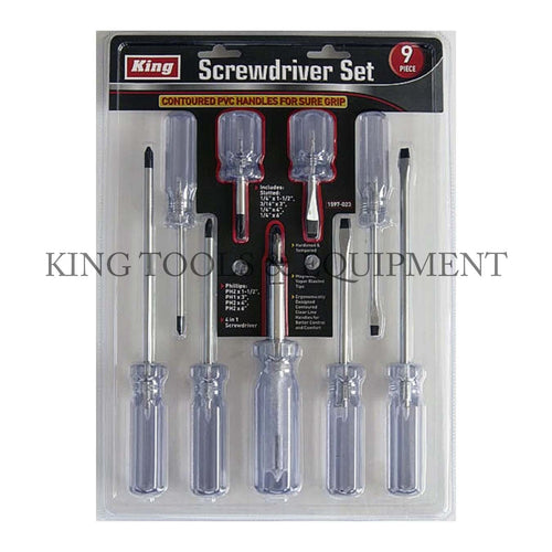 KING 9-pc Assorted SCREWDRIVER SET